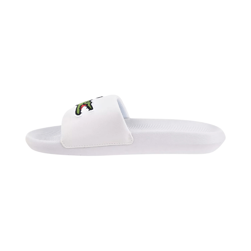 Lacoste Croco Synthetic and PU Slides 'White' - Men's
