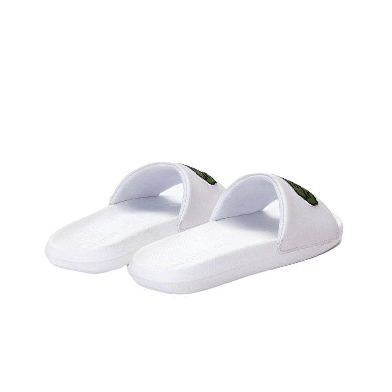 Lacoste Croco Synthetic and PU Slides 'White' - Men's
