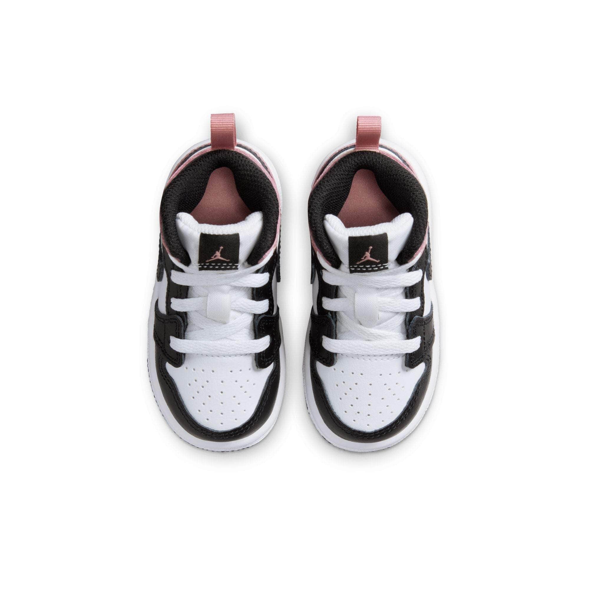 Air Jordan 1 Mid "White Rust Pink Black" - Toddler