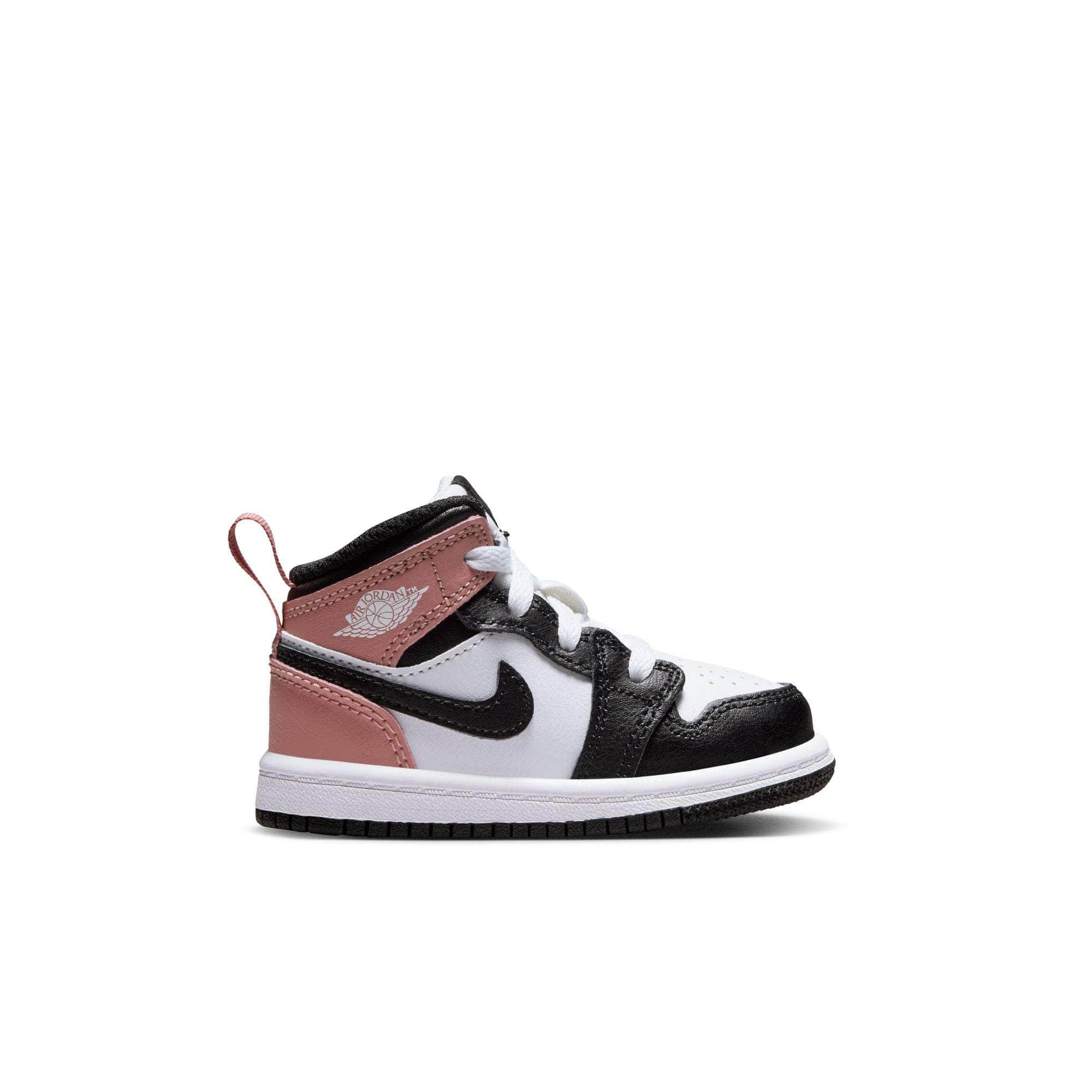 Air Jordan 1 Mid "White Rust Pink Black" - Toddler