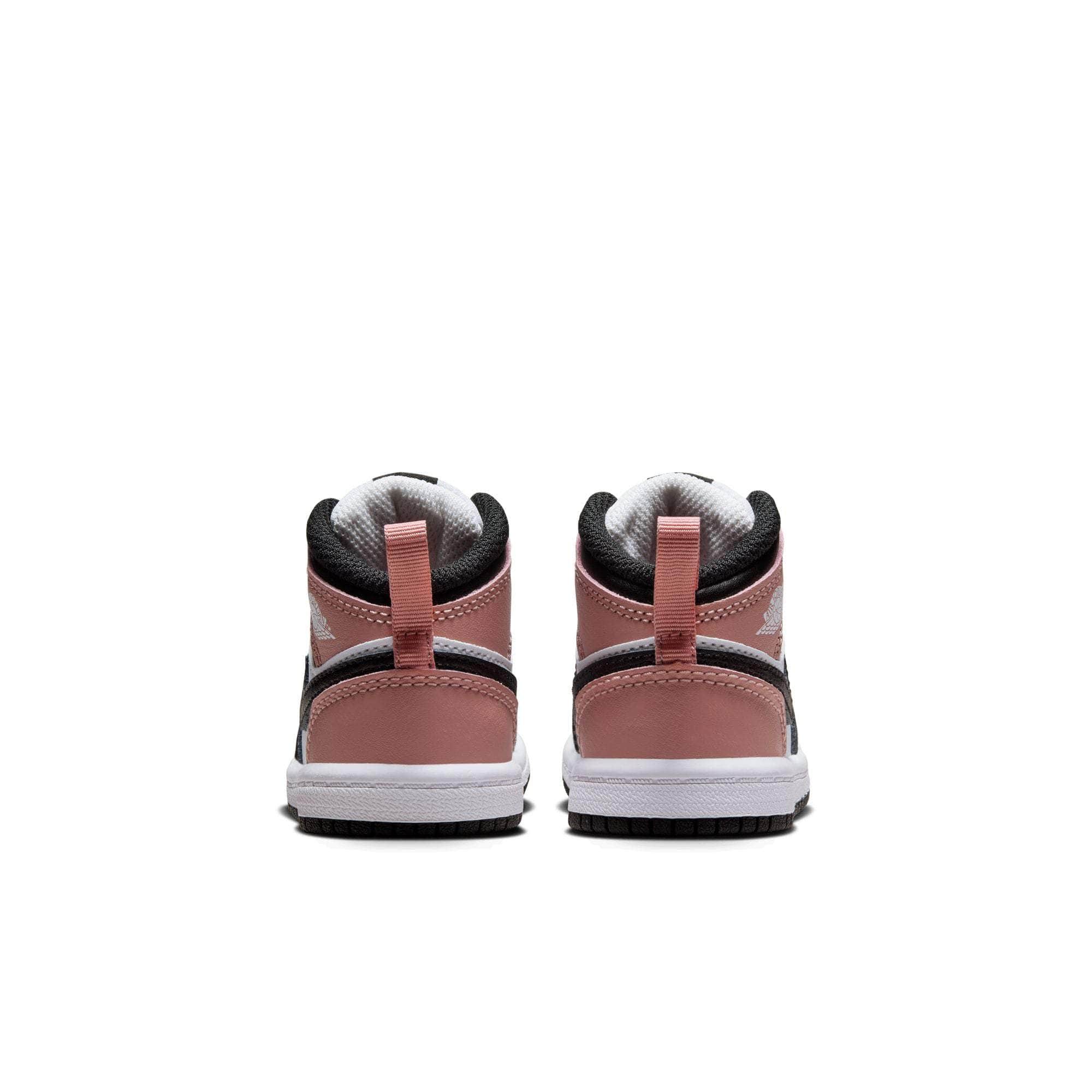 Air Jordan 1 Mid "White Rust Pink Black" - Toddler