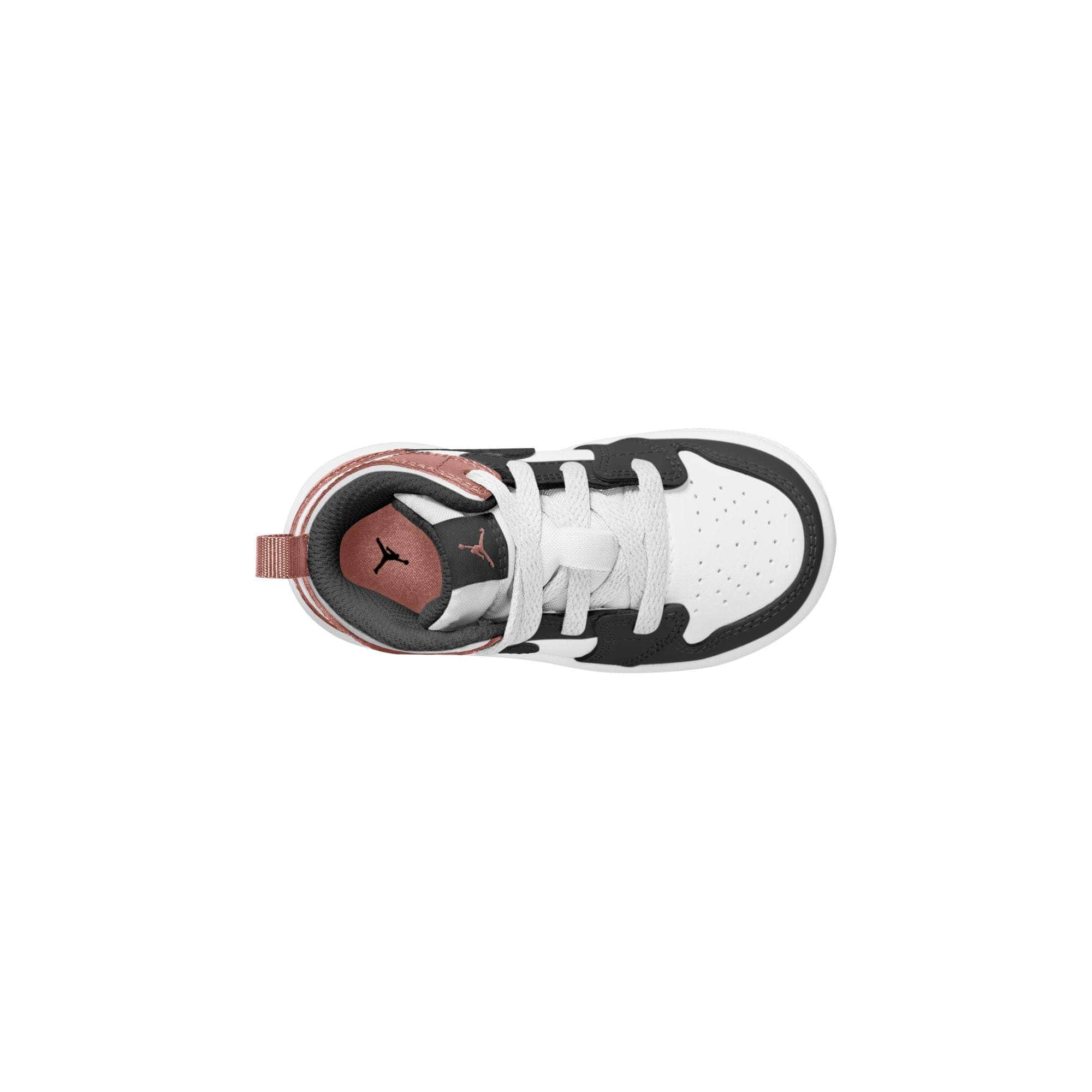 Air Jordan 1 Mid "White Rust Pink Black" - Toddler