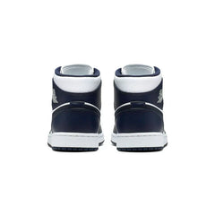Air Jordan 1 Mid 'White Metallic Gold Obsidian'